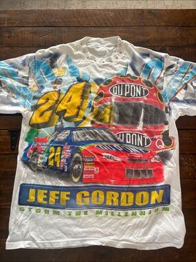Jeff Gordon DuPont Graphic Tee - White Multicolor